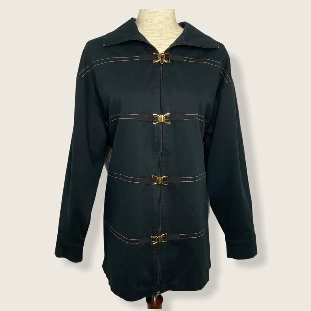 EUC | St. John Sport | Oversized Captains Jacket |Black/Gold | Small